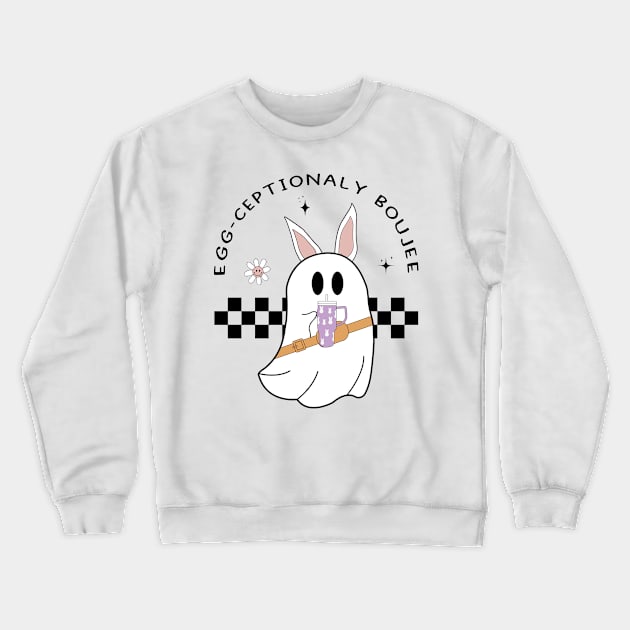 Egg Ceptionally Boujee Easter Bunny, Ghost Easter Boujee Tumbler Belt Bag Inspired , Funny Bunny Ghost Easter Crewneck Sweatshirt by DesignergiftsCie